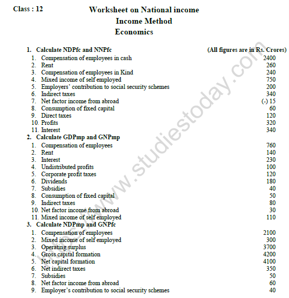 cbse-class-12-economics-income-method-worksheet-set-b